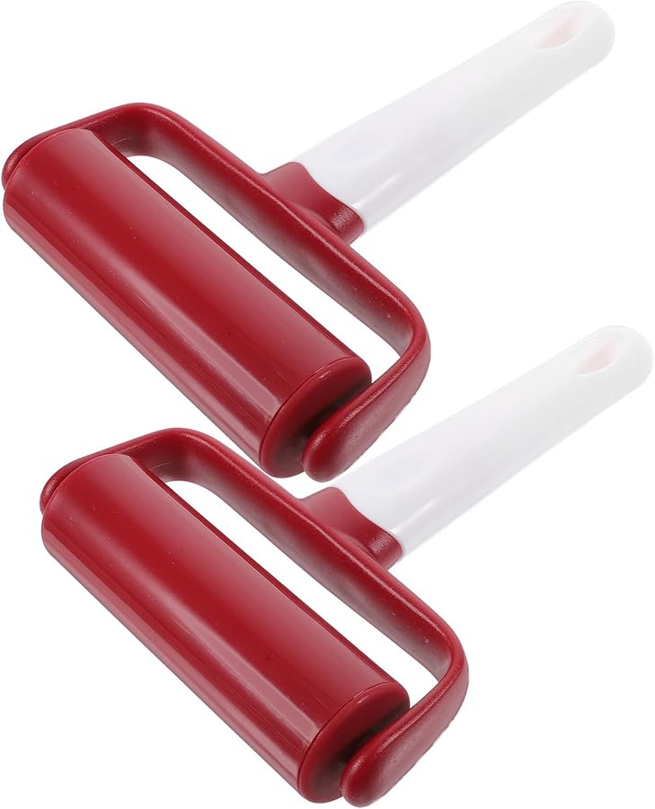 2Pcs Plastic Rolling Pin Dough Roller With Ergonomic Handle For Even Thickness Baking - Image 1